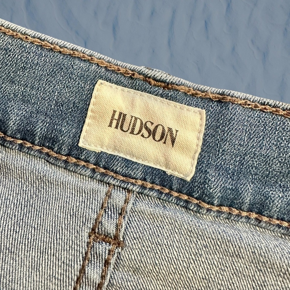 Hudson Jeans ‘Blair’ High Rise Straight Leg Cropped Jeans in Medium Blue Wash 27 - Picture 5 of 16